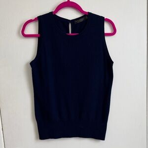 Brooks Brothers Dark Blue Sleeveless Top